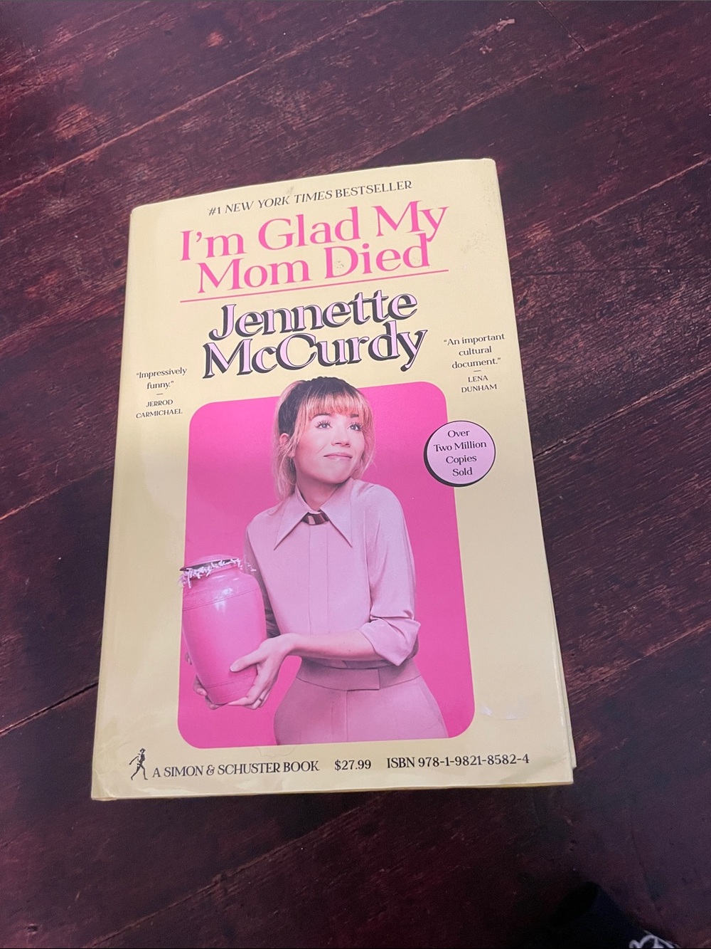 Jennette McCurdy I'm Glad My Mom Died - Cream & Pink Hardcover